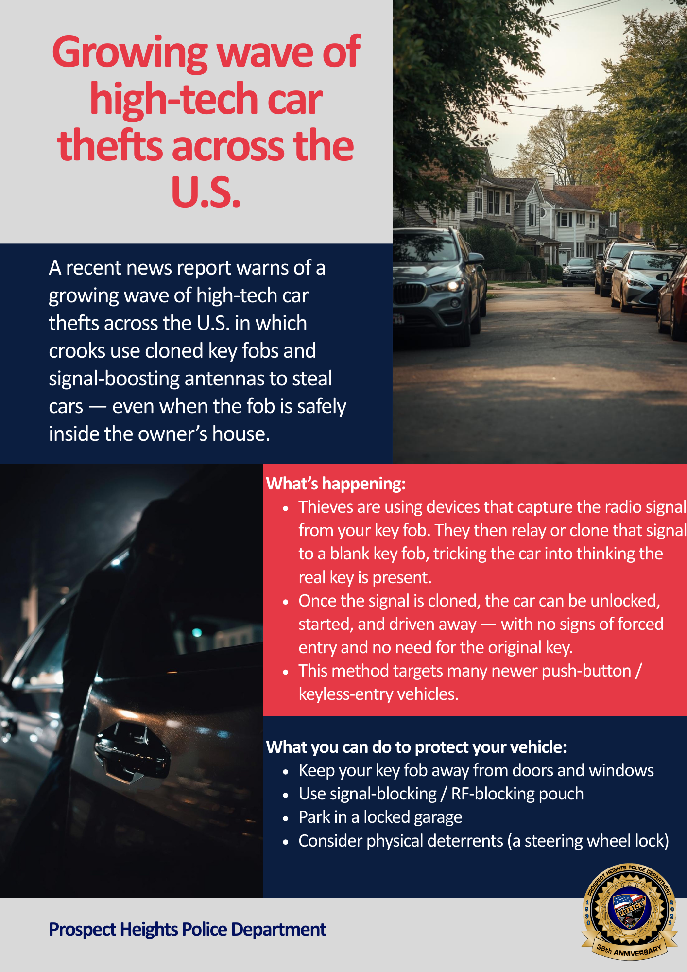 Flyer - Community Alert Car Thefts